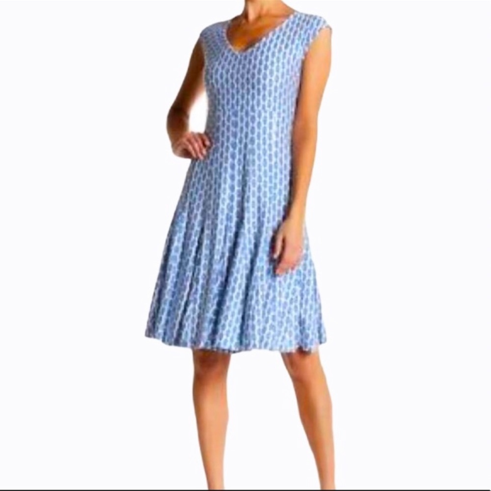 Just…Taylor blue/white dress ladies’ sz 4. VGUC